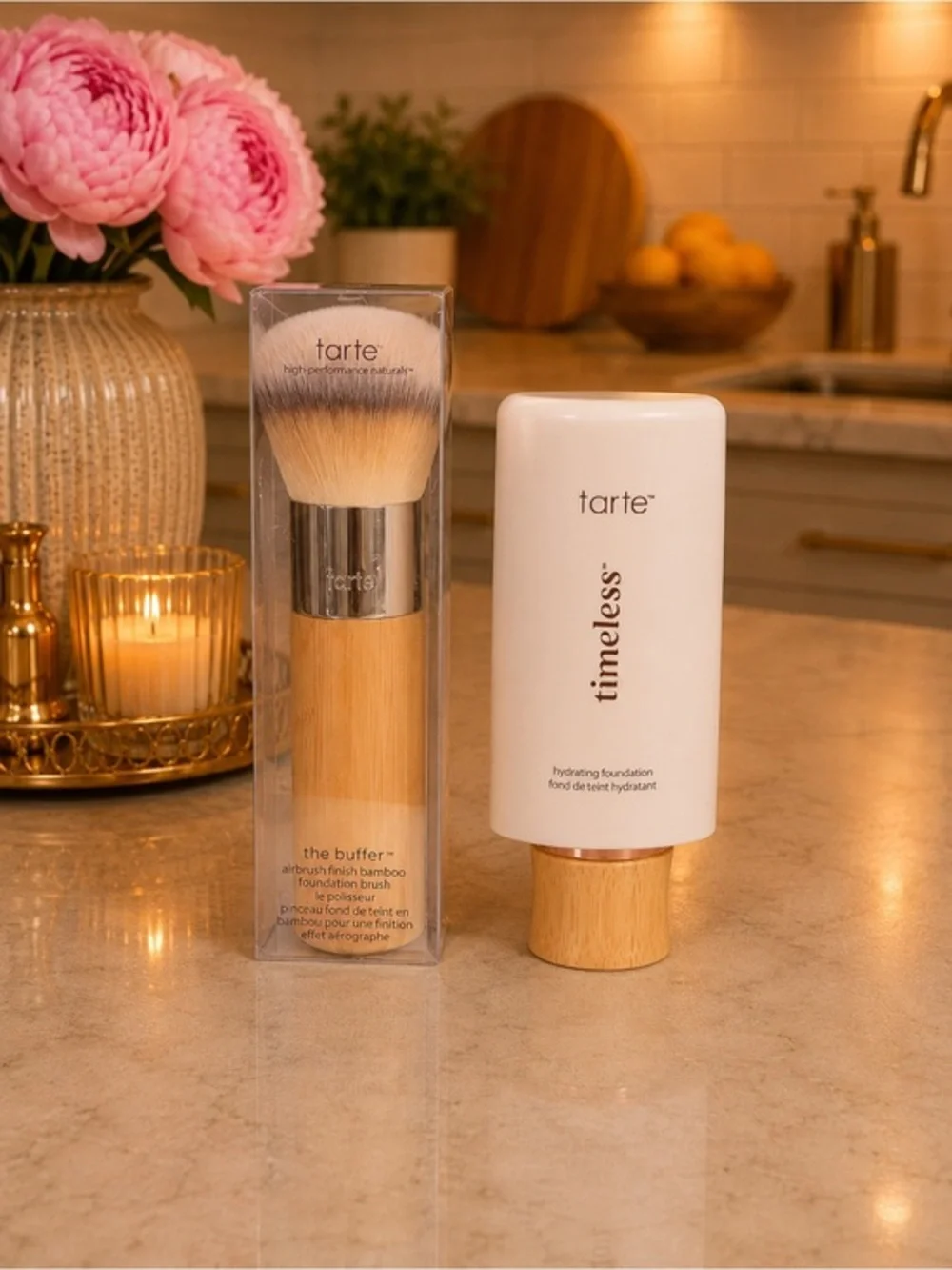 tarte Timeless Hydrating Foundation 22N Light Neutral + The Buffer Airbrush 🎀